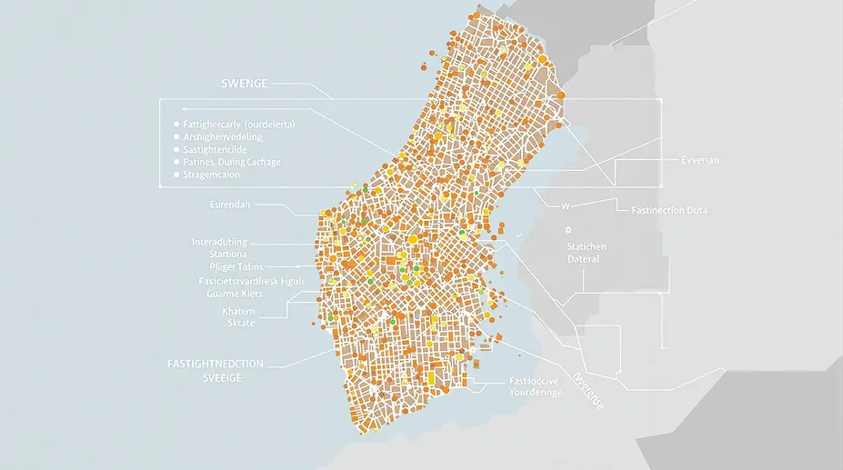 Illustration av de olika metoderna för att beräkna taxeringsvärde av fastigheter i Sverige.